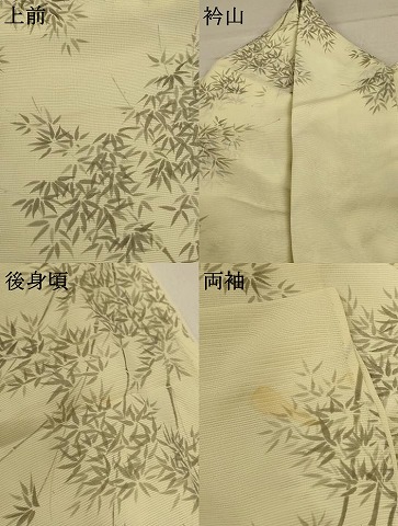 平和屋着物＊夏物　小紋　絽　笹竹文　正絹　逸品　AABC3403jd_6