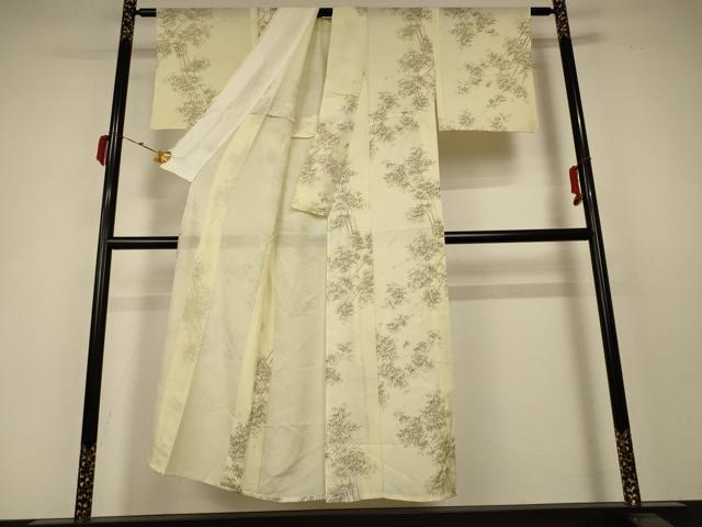 平和屋着物＊夏物　小紋　絽　笹竹文　正絹　逸品　AABC3403jd_2