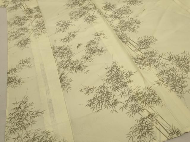 平和屋着物＊夏物　小紋　絽　笹竹文　正絹　逸品　AABC3403jd_3