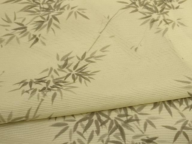 平和屋着物＊夏物　小紋　絽　笹竹文　正絹　逸品　AABC3403jd_4