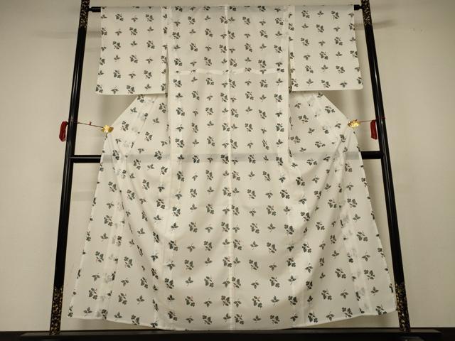 平和屋着物＊夏物 小紋 絽 草花文 洗える着物 AABC3415jd