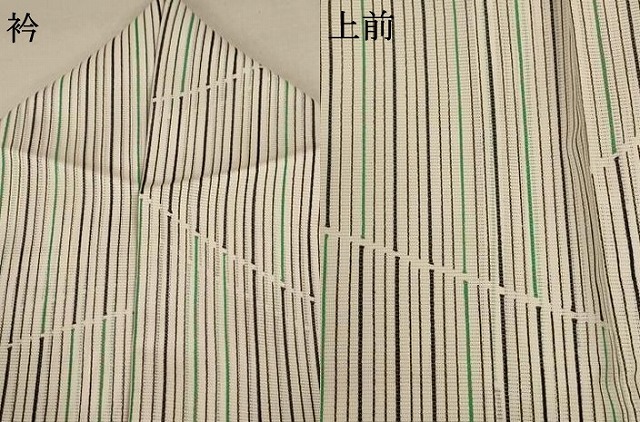 平和屋着物＊夏物　小紋　絽　縞　洗える着物　AABC3416jd_7