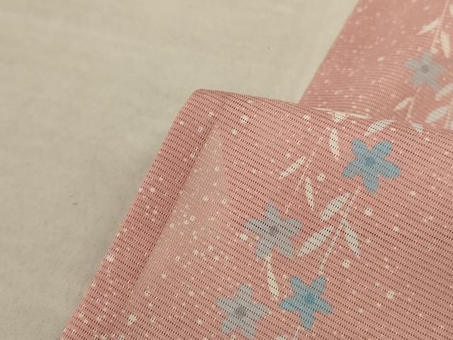 平和屋着物＊夏物　小紋　絽　草花間道　洗える着物　AABC3417jd_5