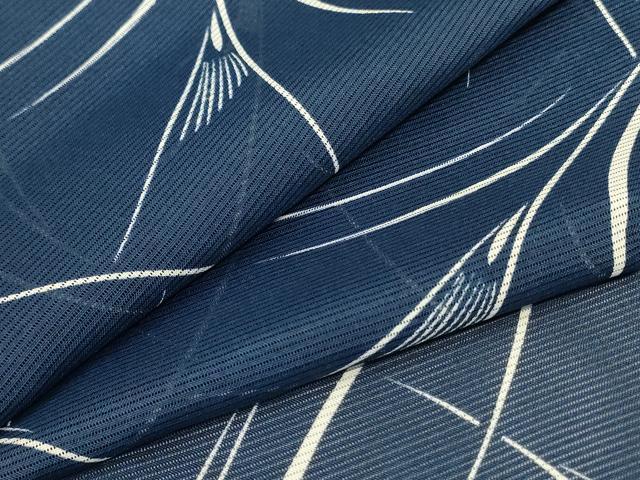 平和屋着物＊夏物　小紋　絽　草葉文　洗える着物　AABC3418jd