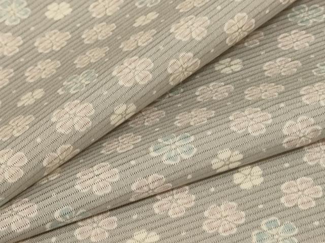 平和屋着物＊夏物　小紋　絽　花尽くし　正絹　逸品　AABC3433jd