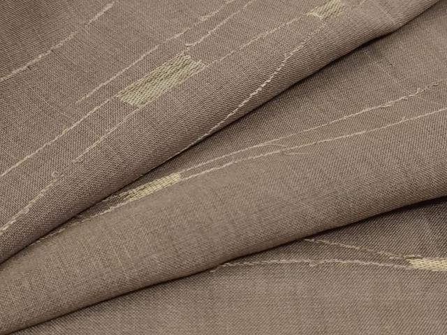 平和屋着物＊夏物　小紋　紗　幾何学文様　洗える着物　AABC3457jd