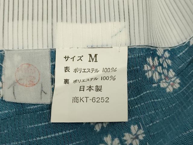 平和屋着物＊夏物　小紋　絽　枝花文　洗える着物　AABC3470jd_6