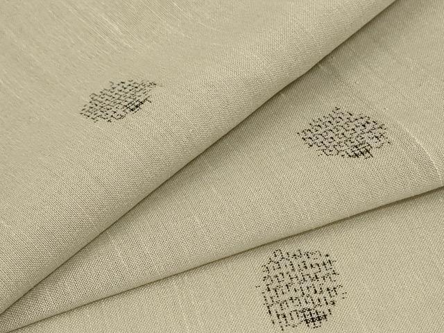 平和屋着物＊夏物　結城紬　夏結城　丸文　正絹　逸品　AABC3509jd