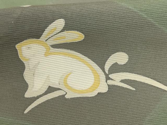 平和屋着物＊夏物　訪問着　絽　兎　さが美扱い　正絹　逸品　AABC3514jd_5