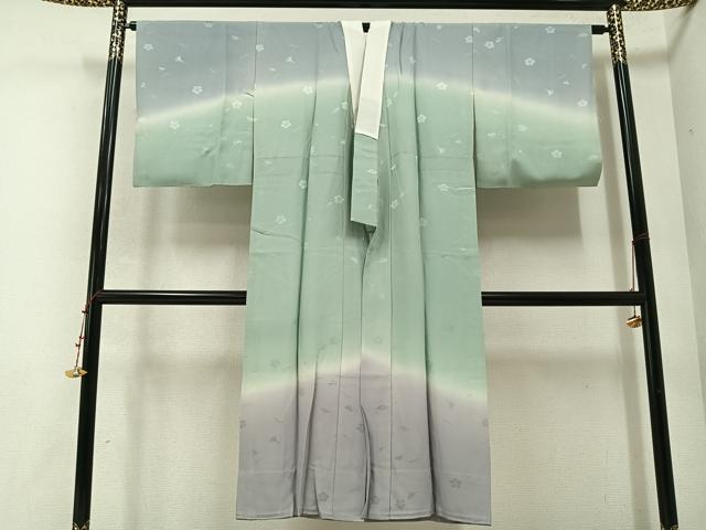 平和屋着物●長襦袢　無双仕立て　草花地紋　暈し染め　正絹　逸品　AABC3664ph