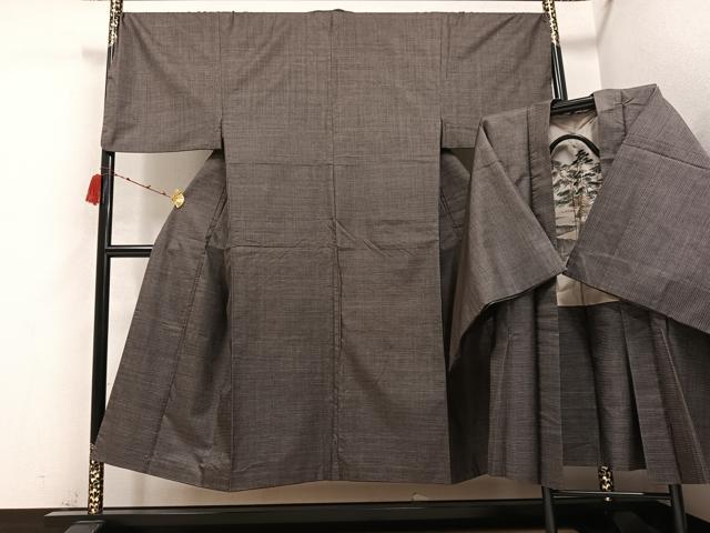 平和屋着物●男性　本場大島紬　アンサンブル　100亀甲　総詰め　正絹　逸品　AABC3700ph