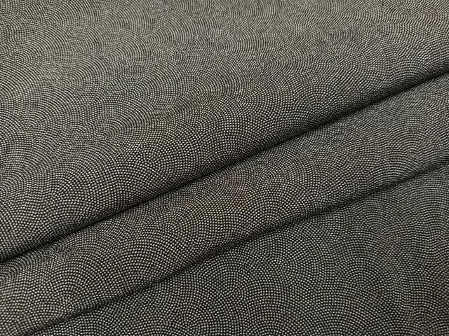 平和屋着物●江戸小紋　極小鮫小紋柄　黒地　正絹　逸品　AABC3718ph