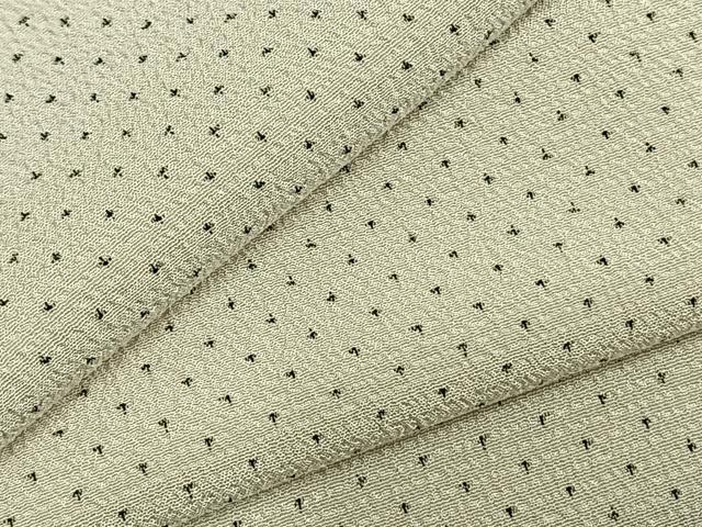 平和屋着物▽本塩沢　単衣　蚊絣　正絹　逸品　AABC3775fy