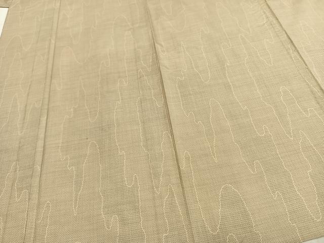 平和屋着物▽本場大島紬 単衣 160亀甲 幾何学文様 正絹 逸品 AABC3777fy