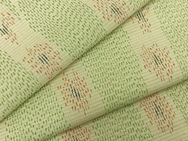 平和屋着物▽上質な紬　単衣　間道　正絹　逸品　AABC3798fy