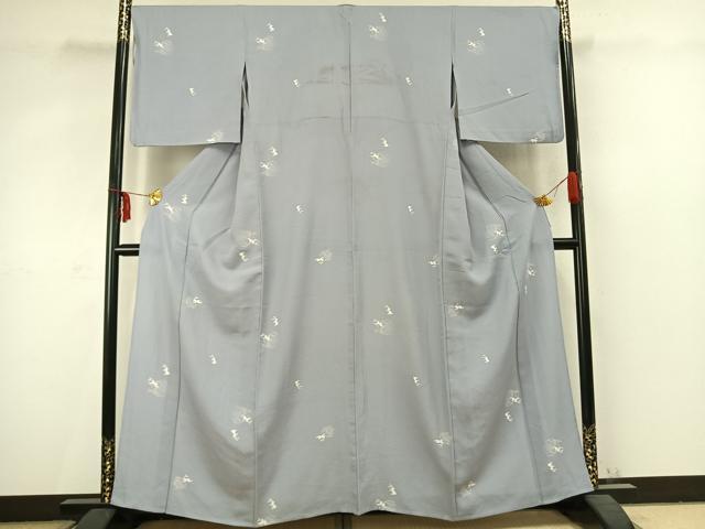 平和屋着物▽上質な小紋　単衣　兎　正絹　逸品　AABC3803fy_1