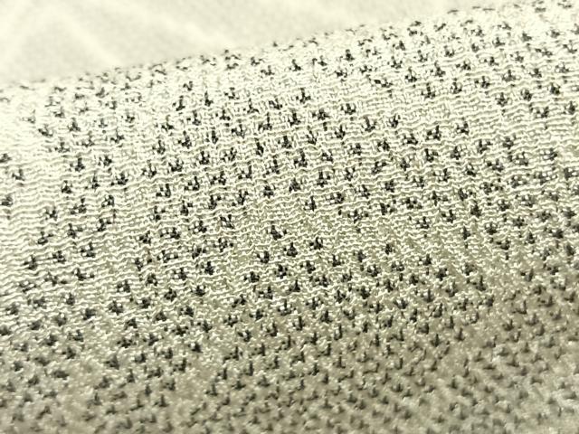 平和屋着物▽本塩沢 単衣 幾何学文様 正絹 逸品 AABC3813fy