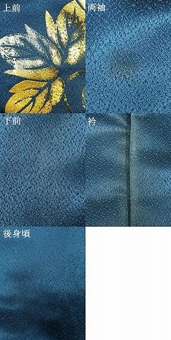 平和屋着物▽訪問着　単衣　蔦の葉文　金彩　洗える着物　AABC3849fy_6