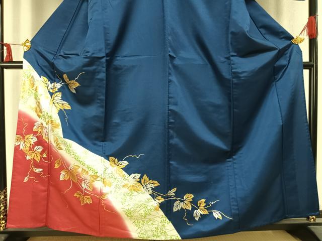平和屋着物▽訪問着　単衣　蔦の葉文　金彩　洗える着物　AABC3849fy 平和屋着物▽訪問着 単衣 蔦の葉文 金彩 洗える着物 AABC3849fyの通販