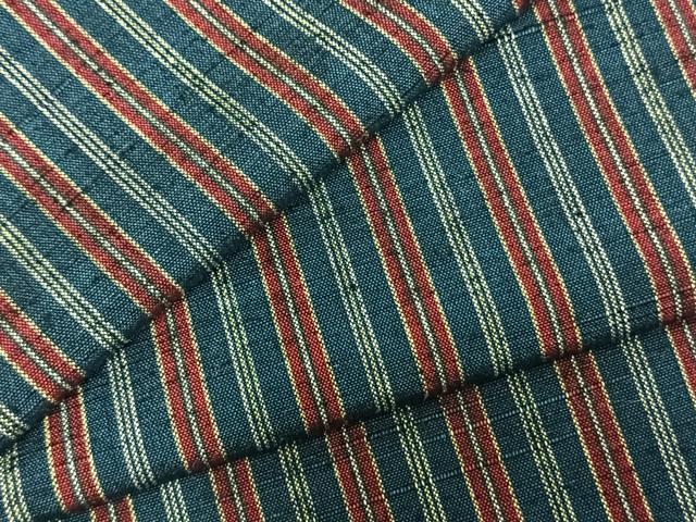 平和屋着物▽上質な紬　単衣　縞　正絹　逸品　AABC3916fy