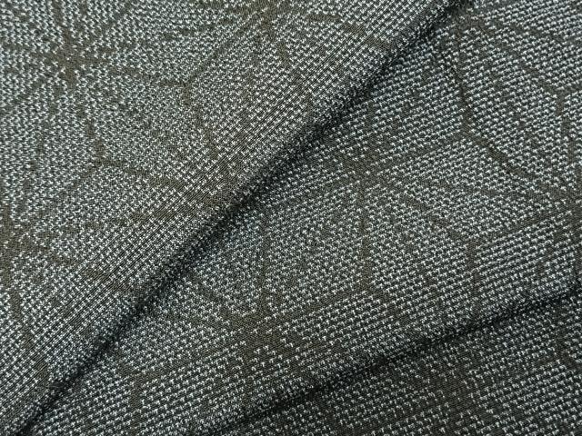 平和屋着物▽本塩沢　単衣　麻の葉文様　正絹　逸品　未使用　AABC3934fy