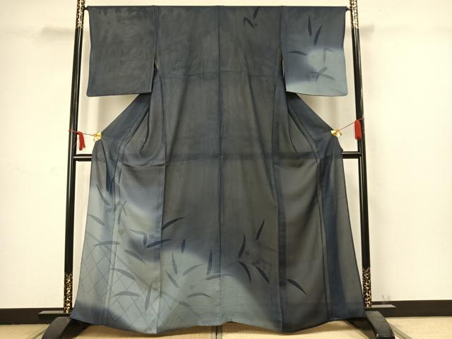 平和屋着物▽訪問着　無双　紗袷　紗×絽　草花文　正絹　逸品　AABC3959fy