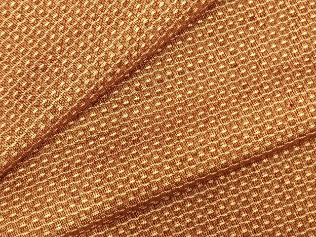 平和屋着物▽上質な紬　単衣　亀甲柄　正絹　逸品　AABC4092fy