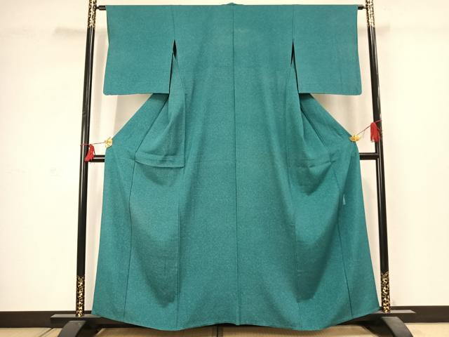 平和屋着物▽重要無形文化財　人間国宝　中村勇二郎　江戸小紋　単衣　花唐草文　正絹　逸品　AABC4116fy 平和屋着物▽重要無形文化財 人間国宝 中村勇二郎 江戸小紋 単