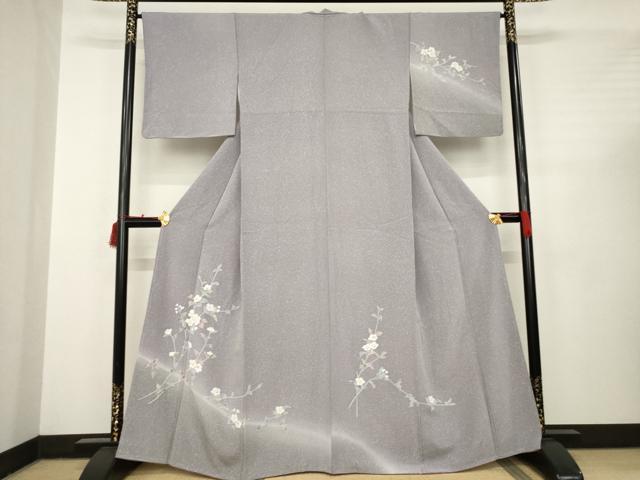 平和屋着物●訪問着　友禅　枝花文　暈し染め　正絹　逸品　AABC4122ck