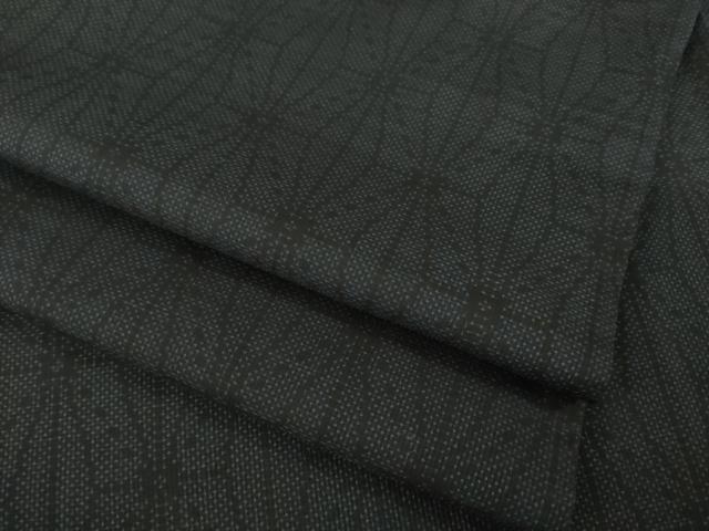 平和屋着物●本場大島紬　一元絣　麻の葉文様　正絹　逸品　AABC4130ck