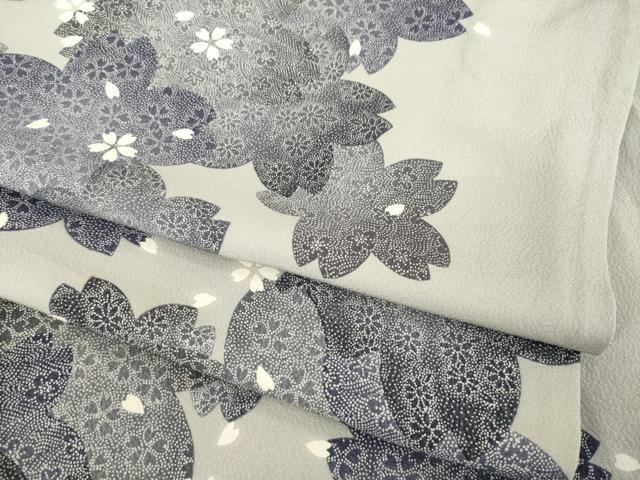 平和屋着物●上質な小紋　桜尽くし　正絹　逸品　AABC4163ck