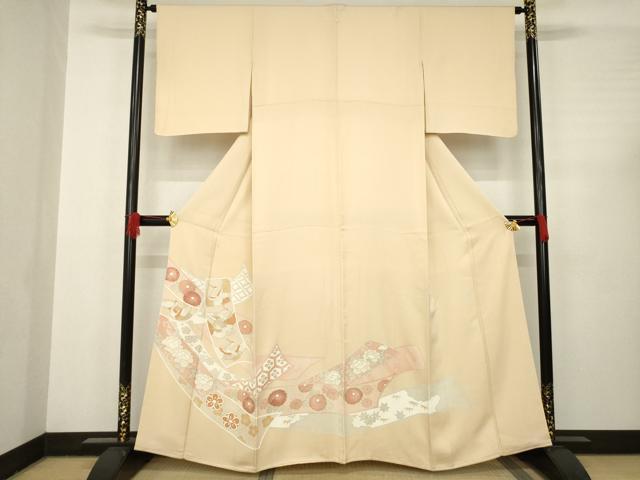 平和屋着物●豪華色留袖　駒刺繍　蔓帯飛鶴花文　金彩　正絹　逸品　AABC4168ck