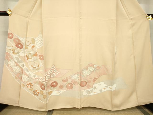 平和屋着物○豪華色留袖 駒刺繍 蔓帯飛鶴花文 金彩