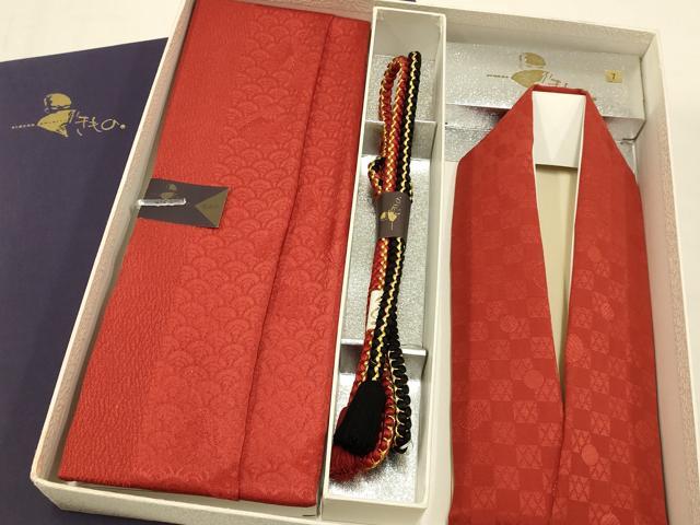 平和屋着物●ファッションデザイナー　HIROKO KOSHINO　コシノヒロコ　和装小物　帯締め・帯揚げ・重ね衿セット　逸品　未使用　AABC4216ay