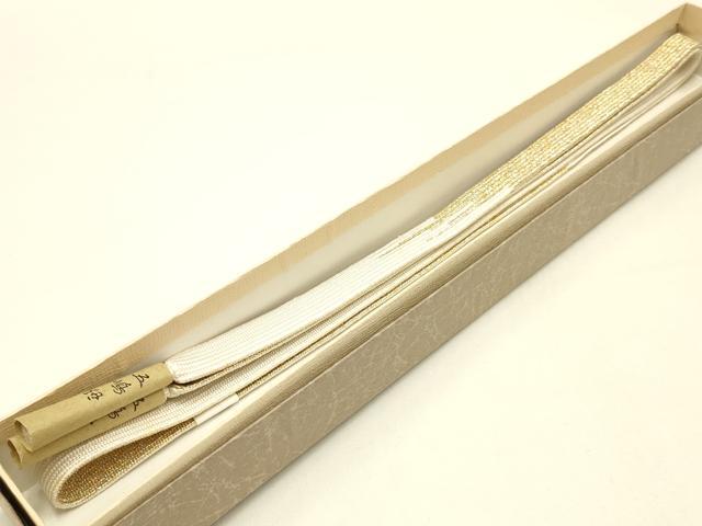 平和屋着物●無形文化財　江戸組紐　五嶋紐　帯締め　礼装用　高麗組 綾出し　金銀糸　正絹　逸品　新品　AABC4352ay