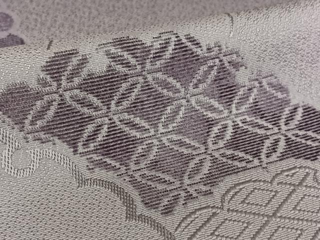 平和屋着物●訪問着　輪奈ビロード　雪輪重ね吉祥地紋　江戸紫色　正絹　逸品　AABC4802zg 平和屋着物○訪問着 輪奈ビロード 雪輪重ね吉祥地紋 江戸紫色 正絹