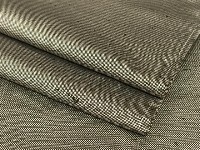 平和屋着物●お召　綾織　赤墨色　正絹　逸品　AABC4839zg