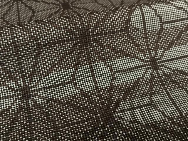 平和屋着物○本場大島紬 一元絣 麻の葉文様 正絹 逸品 AABC4872zg 平和