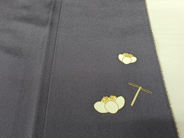 平和屋着物○訪問着 駒刺繍 雪輪重ね花蝶文 折り鶴 暈し