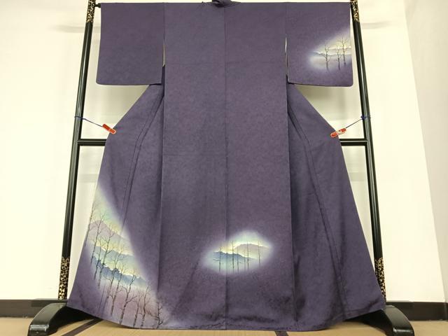 平和屋着物●訪問着　遠山重ね風景文　暈し染め　ほていや扱い　正絹　逸品　AABC4890zg