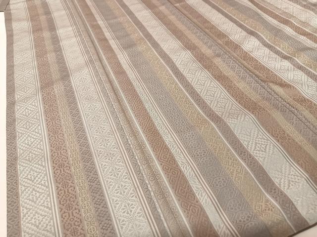 平和屋着物○お召 吉祥間道地紋 正絹 逸品 AABC4892zg