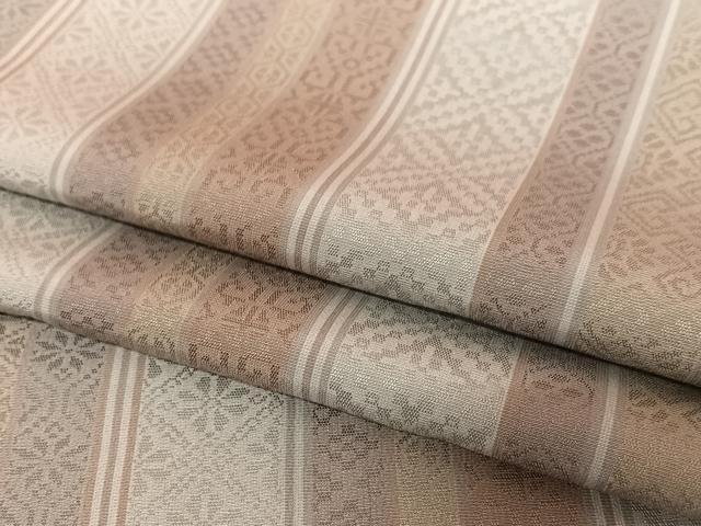 平和屋着物●お召　吉祥間道地紋　正絹　逸品　AABC4892zg