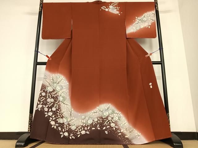 平和屋着物●訪問着　作家物　辻が花　絞り　暈し染め　正絹　逸品　未使用　AABC4896zg