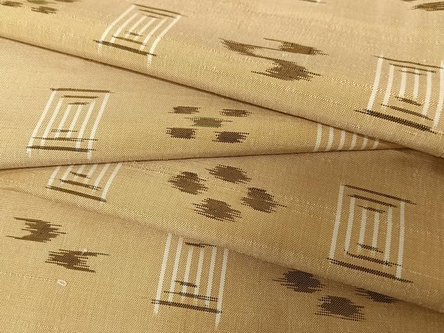 平和屋着物●本場琉球絣　紬　正絹　逸品　AABC4898zg