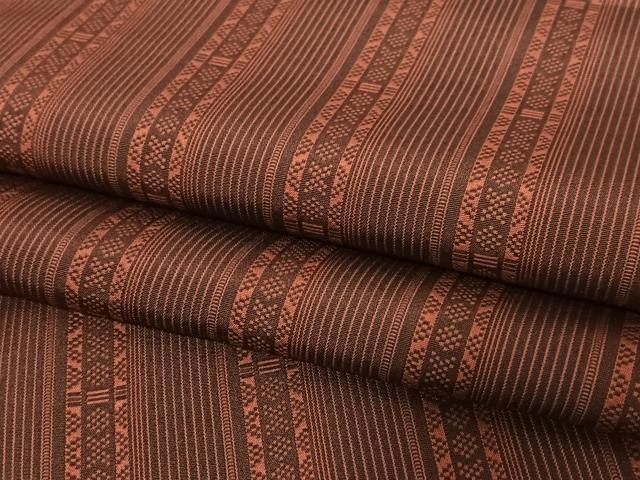 平和屋着物●お召　間道　三越扱い　正絹　逸品　未使用　AABC4906zg