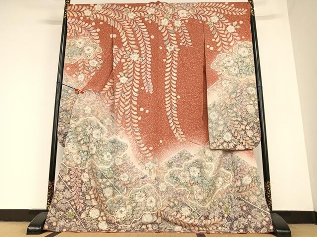 平和屋着物●豪華振袖　辻が花　絞り　暈し染め　金彩　正絹　逸品　AABC4914zg