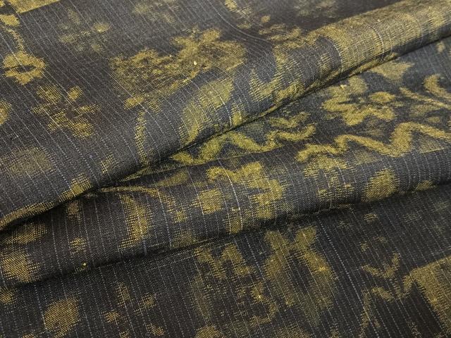 平和屋着物●上質な紬　更紗花文　正絹　逸品　未使用　AABC5000zg