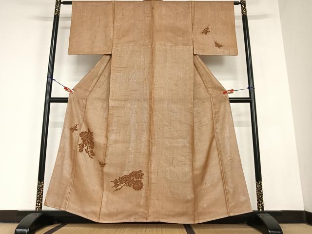 平和屋着物●訪問着　花蝶文　正絹　逸品　AABC5100zg