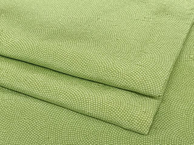 平和屋着物●江戸小紋　鮫小紋柄　お召縮緬　正絹　逸品　AABC5110zg