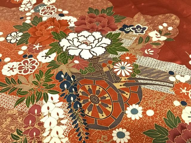 平和屋着物○豪華振袖 飾花文 暈し染め 金彩 高島屋扱い 正絹